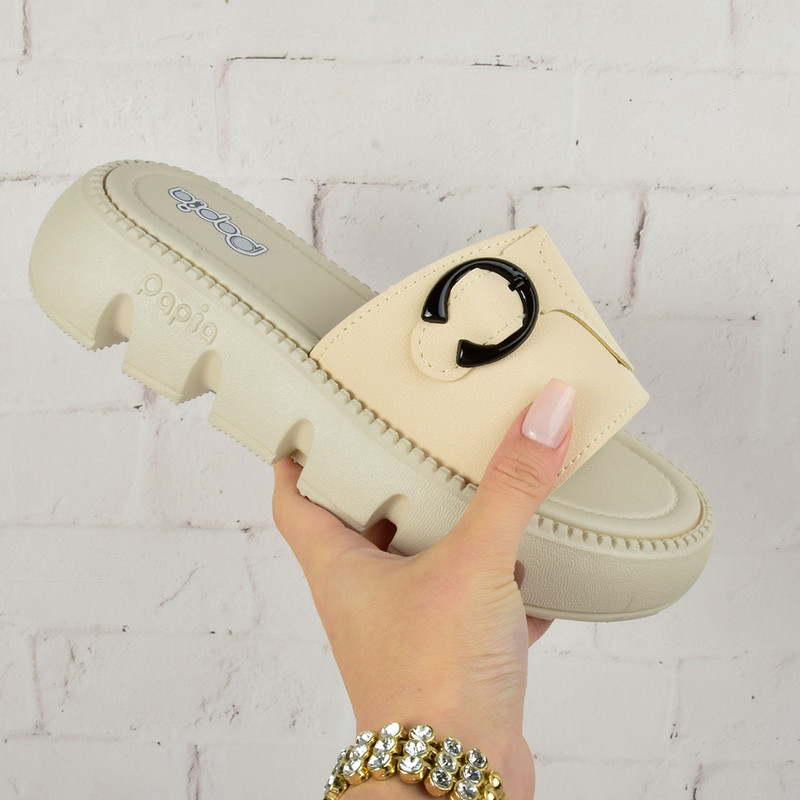 دمپایی زنانه پاپیا مدل تک سگک CR.4318