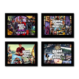 تابلو مدل جی تی ای 5 وی طرح gta v مجموعه 4 عددی