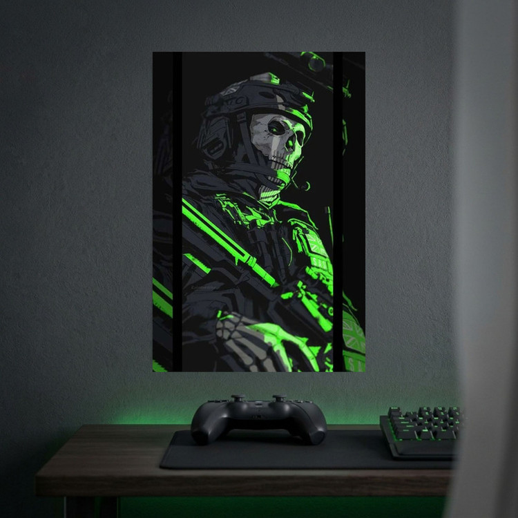 پوستر مدل گوست Ghost طرح بازی کالاف آف دیوتی Call of Duty کد 660