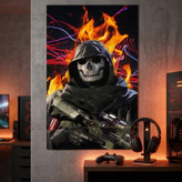 پوستر طرح گیم کال آف دیوتی مدل Ghost soldier کد AR18600