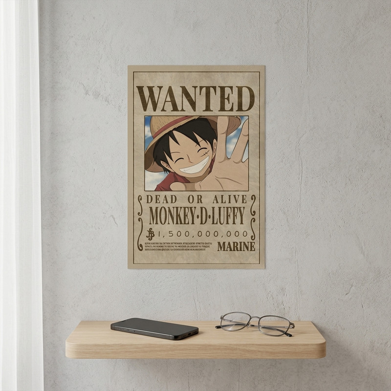 پوستر مدل تحت تعقیب وان پیس One piece طرح لوفی Luffy کد 676