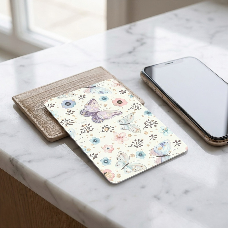 استیکر کارت پیکسل میکسل مدل گل و پروانه کد B68