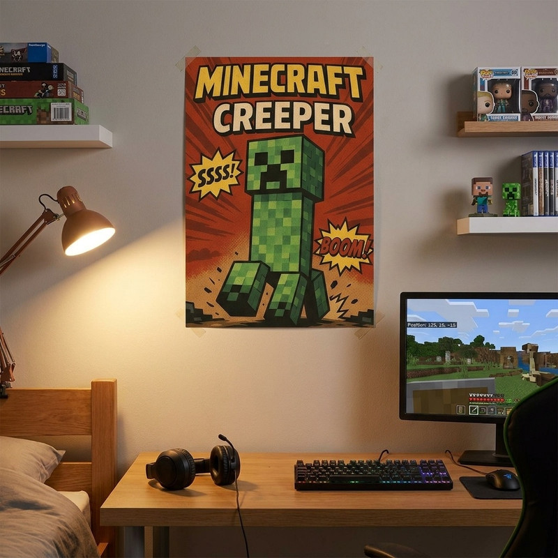پوستر طرح بازی کامپیوتری ماینکرفت مدل Minecraft 11048