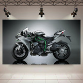 پوستر طرح موتور مدل Kawasaki Ninja H2 کد AR11390