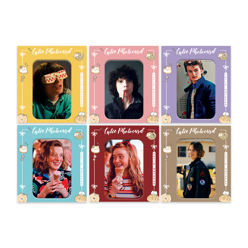 استیکر کارت مدل استیکر کارت مدل PH-2003 طرح فتوکارت Stranger Things بسته 6 عددی
