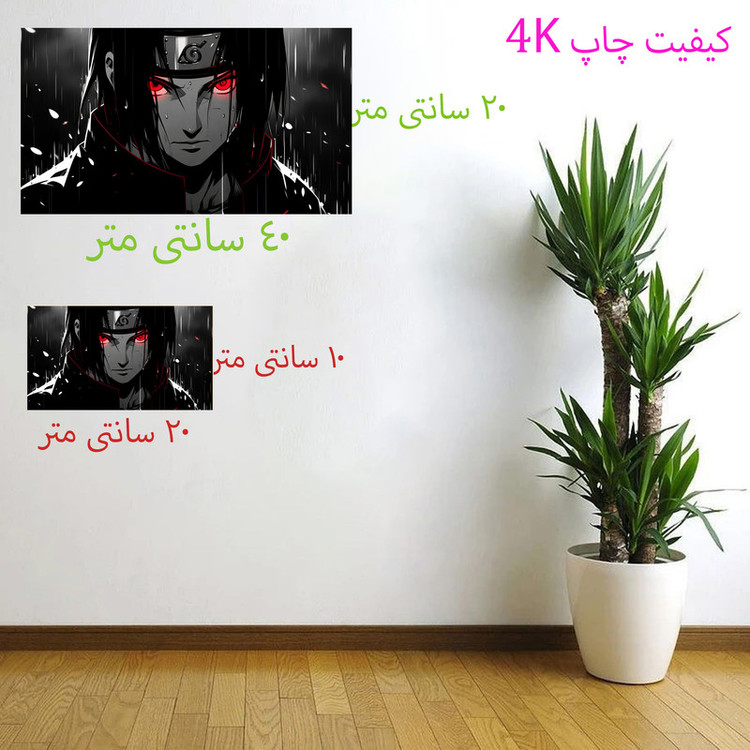 برچسب دیواری طرح انیمه 4k کد 14