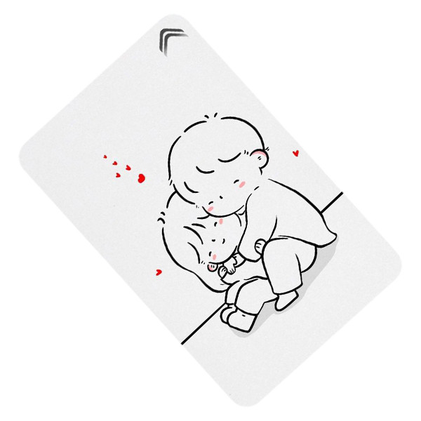 استیکر کارت بانکی طرح عاشقانه فانتزی مدل CAC733-K-G1-180