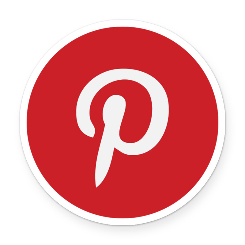 استیکر ونسونی طرح Pinterest Rounded Logo