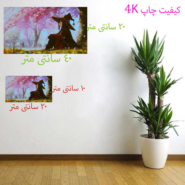 برچسب دیواری مدل دخترانه 4k کد 7237