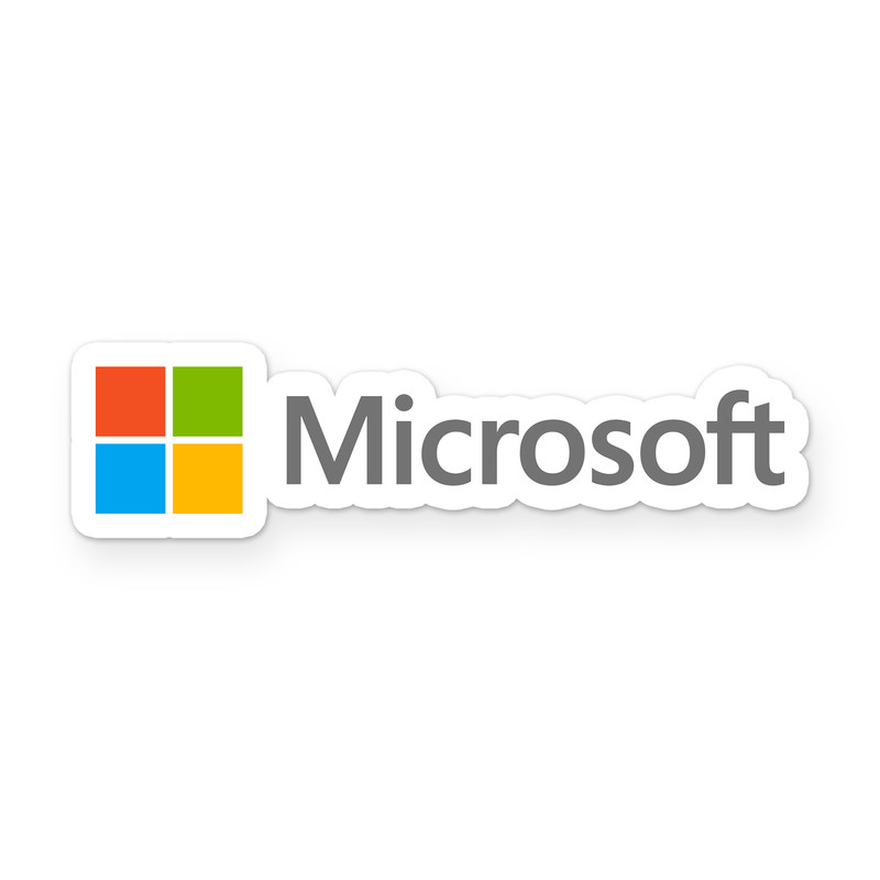 استیکر ونسونی طرح MicroSoft Text Logo
