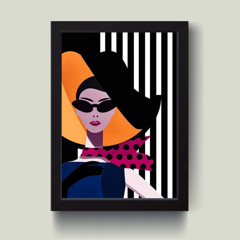 تابلو مدل مینیمال Lady کدS2913-b