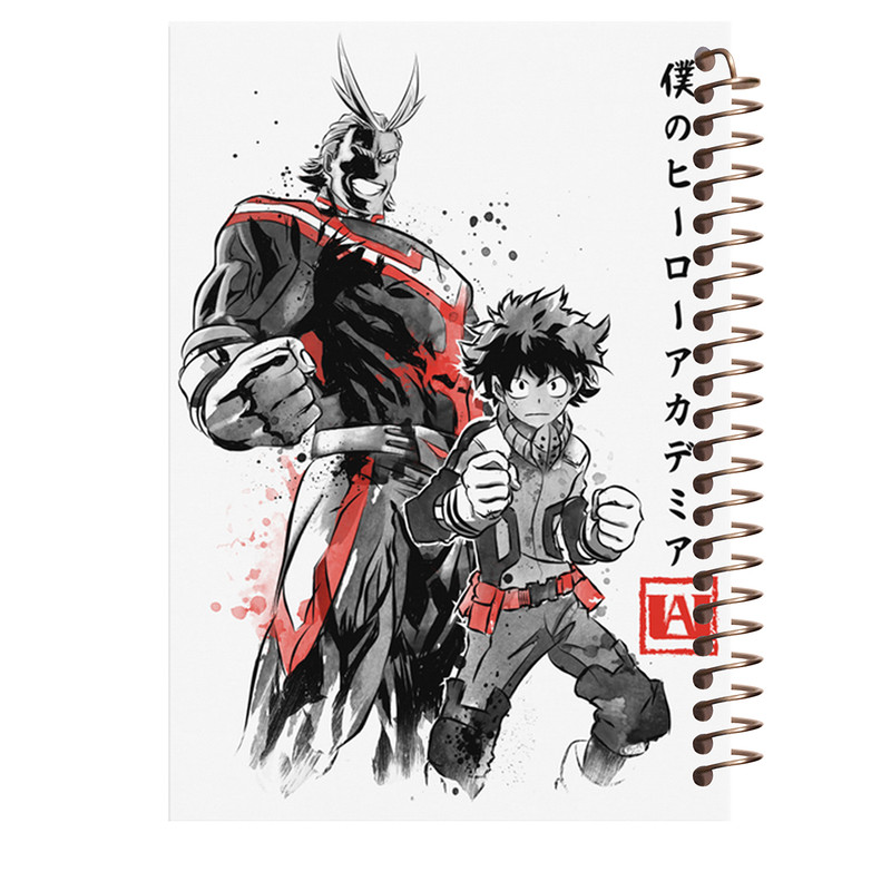 دفتر مشق 100 برگ مدل انیمه My Hero Academia طرح میدوریا کد H128