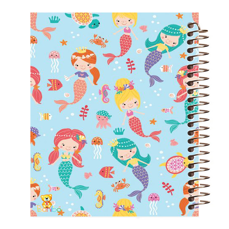 دفتر زبان 100 برگ سیمی بانیبو مدل پری دریایی کد 982