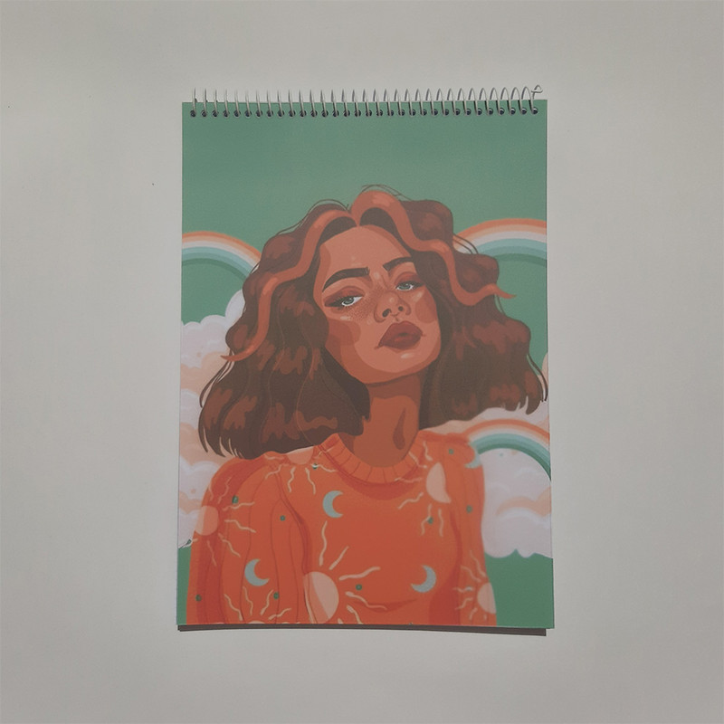 دفتر شطرنجی 100 برگ طرح Girl