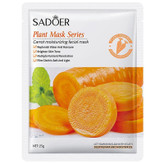 ماسک صورت سادور مدل Plant بسته 5 عددی آبرسان، مرطوبکننده، نرمکننده، مغذی، ترمیمکننده، ضد چروک و ضد جوش با عصاره هویج، کلم بروکلی، گل رز، توت فرنگی و آلوئه ورا مناسب انواع پوست