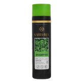 شامپو تقویتکننده و ضدریزش مو کاریشما مدل Scalp Oil Control با حجم 250 میلیلیتر، کنترل چربی پوست سر، حاوی روغن کرچک، آرگان، نارگیل، عصاره گزنه، رزماری و گل همیشهبهار، بدون پارابن، با رایحه سیب