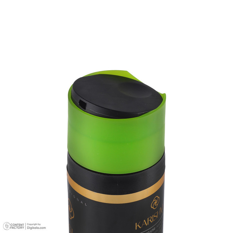 شامپو تقویتکننده و ضدریزش مو کاریشما مدل Scalp Oil Control با حجم 250 میلیلیتر، کنترل چربی پوست سر، حاوی روغن کرچک، آرگان، نارگیل، عصاره گزنه، رزماری و گل همیشهبهار، بدون پارابن، با رایحه سیب