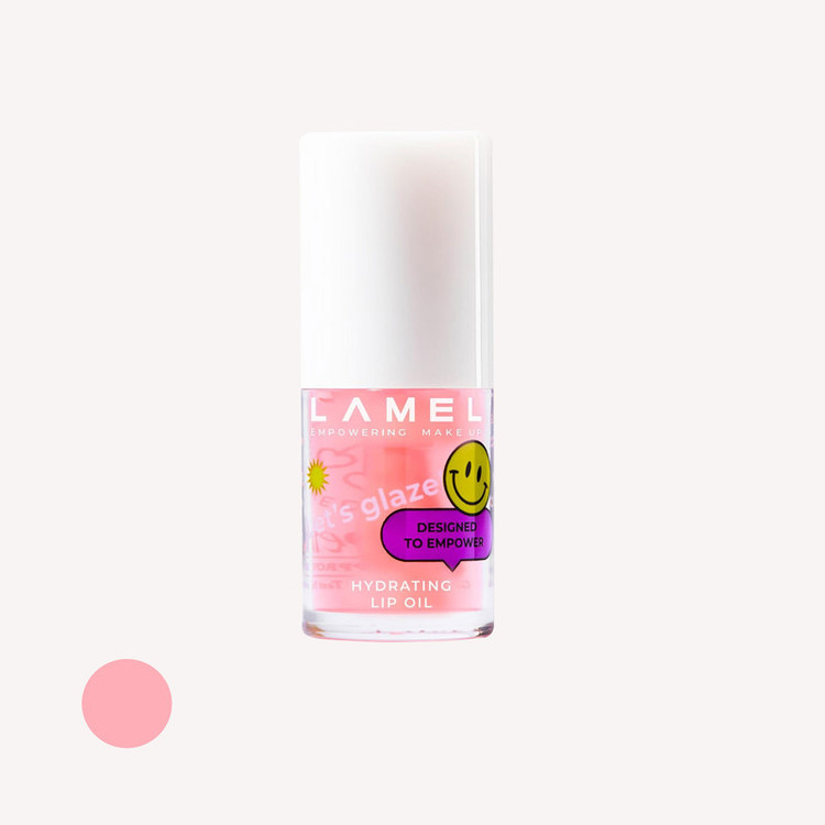 روغن نرمکننده لب لامل مدل LET'S GLAZE 401 آبرسان، مرطوبکننده، حاوی ویتامینهای تقویتی و عصاره گیلاس، مناسب پوست خشک و حساس، حجم 4 میلیلیتر