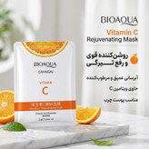 ماسک صورت بایو آکوا مدل ویتامین سی حجم 25 میلیلیتر، آبرسان، روشنکننده، ضد چروک، کوچککننده منافذ پوست، مناسب پوست چرب