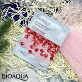 ماسک ورقهای صورت آبرسان بایو آکوا با عصاره انار، روشنکننده، مرطوبکننده، نرمکننده، ضدچروک، بازسازیکننده، مناسب انواع پوست، مجموعه 4 عددی