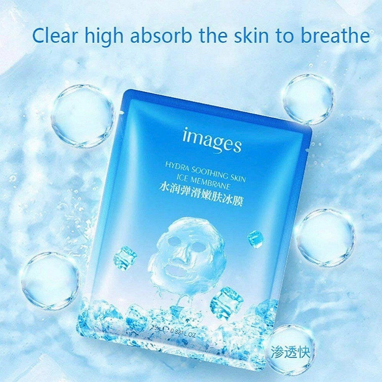 ماسک صورت ایمجز مدل یخ، آبرسان، مرطوبکننده، خنککننده، ضد پیری، شادابکننده، تسکیندهنده، ترمیمکننده با هیالورونیک اسید، مناسب انواع پوست، مجموعه 5 عددی