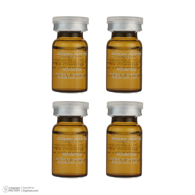 سرم تقویت کننده مو ژاک آندرل پاریس مدل RICHBIOTINE حجم 8 میلی لیتر بسته 4 عددی