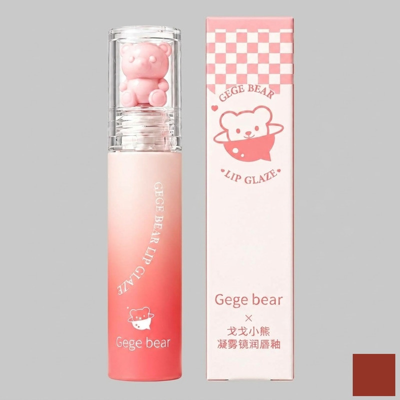 رژ لب مایع مات گه گه بیر مدل Cute Bear شماره 3، رنگ آجری