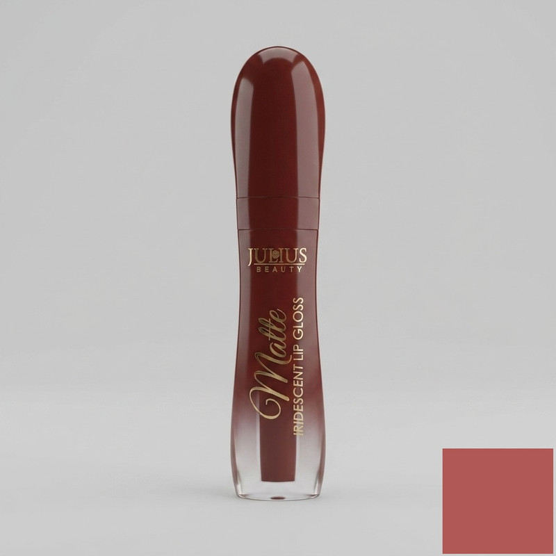 رژ لب مایع مات جولیوس مدل IRIDESCENT شماره 2 رنگ قهوه ای