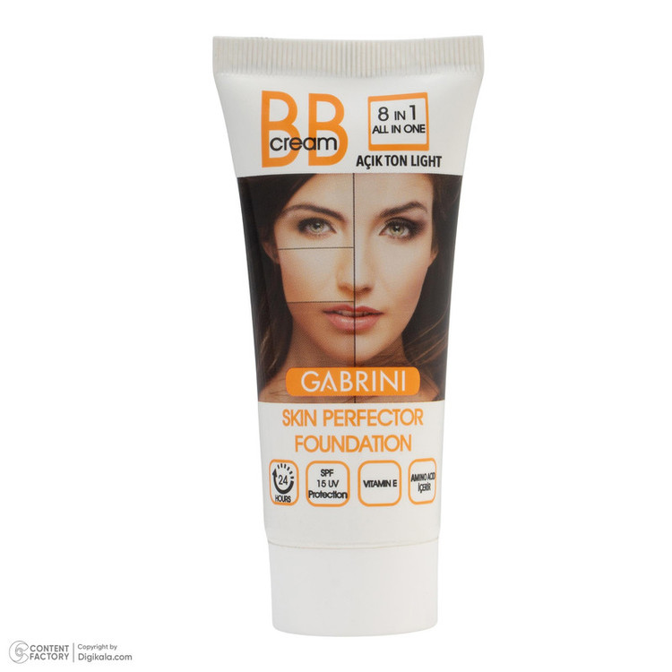 کرم پودر SPF 15 BB کابرینی مدل 8IN1 شماره L مناسب برای انواع پوست حجم 50 میلیلیتر