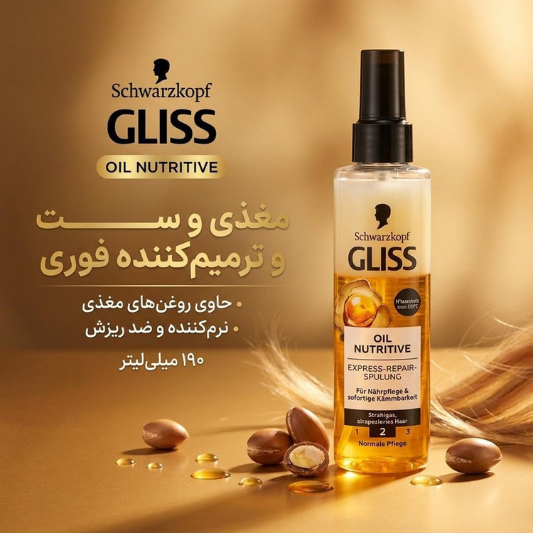 اسپری دو فاز گلیس مدل NUTRITiVERT-123 حجم 190 میلی لیتر