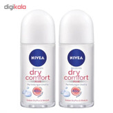 رول ضد تعریق زنانه نیوآ مدل Dry Comfort حجم 50 میلی لیتر بسته 2 عددی